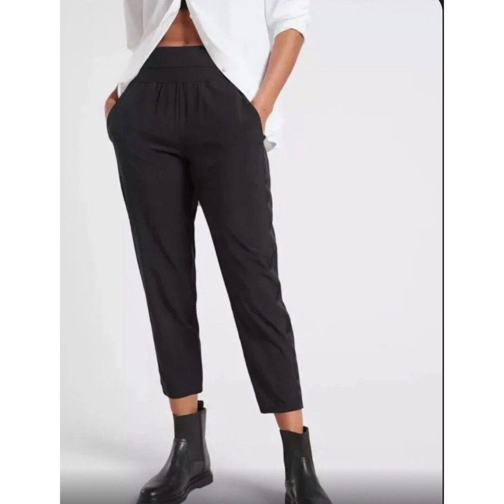 Athleta Women's‎ Nikita Slim Tapered Crop Pant Brown Size 24 NEW